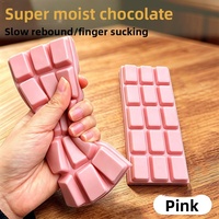 Bloc de silicone segmenté en forme de grille, imitation chocolat, ultra doux, à récupération lente, jouet anti-stress pour la maison, la chambre et la relaxation personnelle