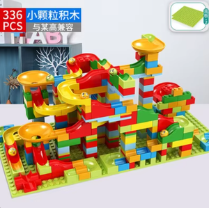 Ensemble de blocs de construction classiques pour enfants, avec circuit de billes et labyrinthe à toboggan en entonnoir - Product Image 5