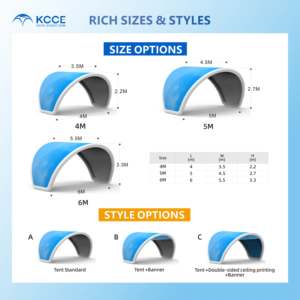 Logotipo personalizado diseño elegante resistente al viento en forma de <span class=keywords><strong>U</strong></span> playa Marin barco refugio inflable dosel tienda para espacio al aire libre - Product Image 3