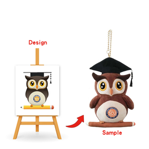 高品质定制软卡哇伊可爱迷你毛绒熊玩具钥匙扣钥匙圈 - Product Image 2