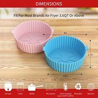 Meilleures ventes de paniers en silicone réutilisables pour friteuse à air, pour plats et casseroles de cuisson