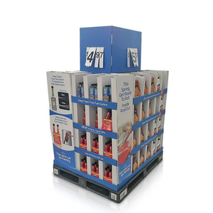 Đồ họa tùy chỉnh Hai khuôn mặt các tông sóng Pop nửa Pallet hiển thị Cmyk nửa Pallet hiển thị các tông với Stackable khay - Product Image 2