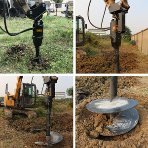 Perforadora de Postes, Taladro Hidráulico para Tierra, Accesorio para Excavadora, Piezas de Maquinaria para Perforación de Tornillos de Tierra - Product Image 4