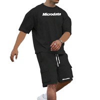 DT004-A Ensemble T-shirt et Short Premium pour Homme – Marque Tendance Décontractée Sportive Unie ou Imprimée – En Stock Usine