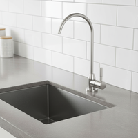 Robinet purificateur d'eau RO professionnel moderne pour cuisine, en acier inoxydable SUS 304, certifié CE/RoHS, finition polie, 5 cartouches céramiques