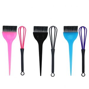 Juego de 1 Tazón y Brocha Mezcladora de Tinte para el Cabello de Plástico Multicolor con Logotipo Personalizado para Accesorios de Estilismo de Peluquería - Product Image 4
