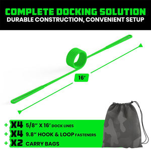 Lignes d'amarrage AMBITION 5/8\" X 16' - Corde <span class=keywords><strong>de</strong></span> qualité marine robuste pour bateaux, kayaks, <span class=keywords><strong>pêche</strong></span> et plus encore, <span class=keywords><strong>accessoire</strong></span> <span class=keywords><strong>de</strong></span> navigation ultime - Product Image 4