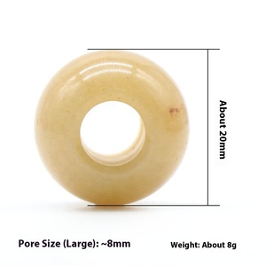 Perline con foro grande in cristallo naturale Semi-preziosa <span class=keywords><strong>agata</strong></span> 20mm apertura 8mm accessori per pietre preziose perline sciolte - Product Image 5