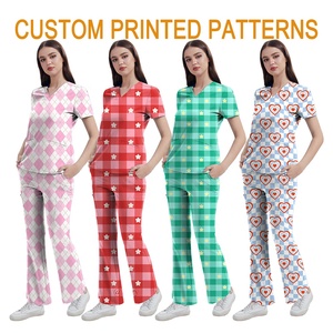 Conjuntos de Uniformes Médicos de Algodón Puro <span class=keywords><strong>para</strong></span> Mujer, Ropa Médica Personalizada, Uniformes Quirúrgicos Transpirables <span class=keywords><strong>para</strong></span> Doctoras - Product Image 3