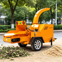 Broyeur de bois à chenilles diesel de qualité industrielle pour le traitement des déchets de branches d'arbres