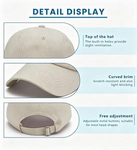 Gorra de Béisbol con Logotipo Personalizado para Hombre y Mujer, Ajustable, de Algodón, Estilo Dad Hat con Bordado, Visera Curva Sin Estructura, Gorra Deportiva de Golf - Product Image 6