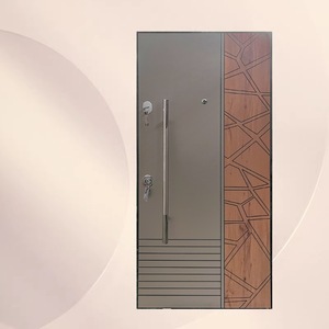 Porte d'entrée de sécurité russe en métal, simple, extérieure, avec design de style turc SFA 069 - Product Image 1