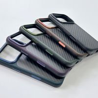 JOYPORODO L188 Étui antichoc magnétique tendance en fibre de carbone pour iPhone 17 Pro Max et Samsung