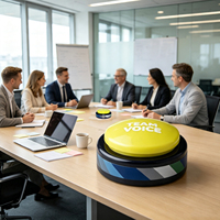 Bouton Sonore Personnalisé Interactif MP3/WAV – Jouet de Bureau Audio pour le Team Building et les Bribons d'Idées – Cadeau Idéal