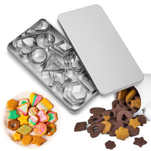 Vente directe d'usine 30 pièces <span class=keywords><strong>Moule</strong></span> à biscuits en acier inoxydable <span class=keywords><strong>Mini</strong></span> Fondant avec forme géométrique Emporte-pièces pour outils de pâtisserie DIY - Product Image 1
