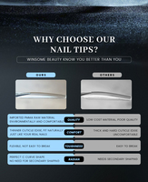 Puntas de Gel X de Alta Calidad para Extensión, 600 Unidades, con Logotipo Personalizado, Pedido al por Mayor, Profesional, Cobertura Total, Gel Suave, Suministros de Manicura DIY