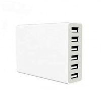 Cargador de Teléfono Móvil de Alta Calidad, 5V 10A, 6 Puertos, Cargador USB Rápido Multipuerto, Estación de Carga para Teléfono y Tableta