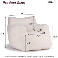 Pouf géant moderne monoplace canapé paresseux compressé sol canapé chaise mémoire mousse rempli moelleux loisirs pouf canapé