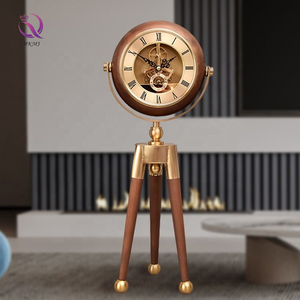 Mkmj phong cách Châu Âu hộ gia đình trang trí bàn Giá ba chân đồng hồ yên tĩnh bánh cổ điển trang trí bàn Đồng hồ nhà máy tính để bàn phụ kiện - Product Image 1