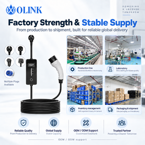 OLINK Kommerzieller GBT Typ2 Typ1 NACS <span class=keywords><strong>Walbox</strong></span> 3,5kW 16A Einstellbarer Strom Tragbares EV-Ladegerät 8A 10A 16A für Heimladung - Product Image 5