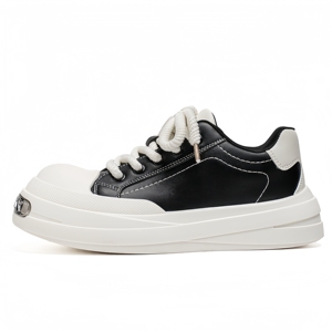 Nouvelles chaussures de sport décontractées à lacets, à bout rond, à talon épais, durables, de couleur blanche, tendance automne - Product Image 1