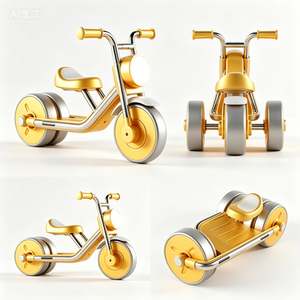 <span class=keywords><strong>Tricycle</strong></span> à trois roues sans pédales en acier carbone pour bébés <span class=keywords><strong>de</strong></span> 2 à 4 ans, garçons et filles - Product Image 3