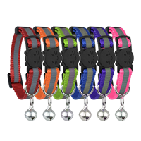 Collier de sécurité pour chat avec boucle de sécurité et bande réfléchissante en nylon durable, accessoires pour animaux de compagnie en couleurs assorties