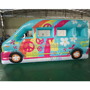 Pared de Fondo Inflable Adhesiva Personalizada con Diseño de Paz y Amor de los 70 para <span class=keywords><strong>Conciertos</strong></span> y Eventos, Decoración de Autobús con Globos - Product Image 2