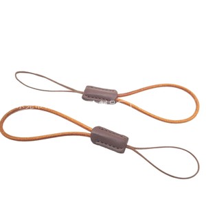 Sangles de poignet courtes en cuir véritable pour clés USB, batteries externes, appareils photo, téléphones portables, cordon de téléphone en cuir de vachette marron - Product Image 2