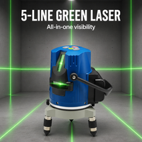 Niveau laser vert à 5 lignes FF06-41S, haute précision, auto-nivelant, niveau laser rotatif à 360°