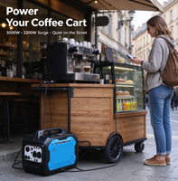 Générateur silencieux 3000 W 3200 W à surtension 230 V pour chariot à café, camion de restauration et réfrigération de stand de marché