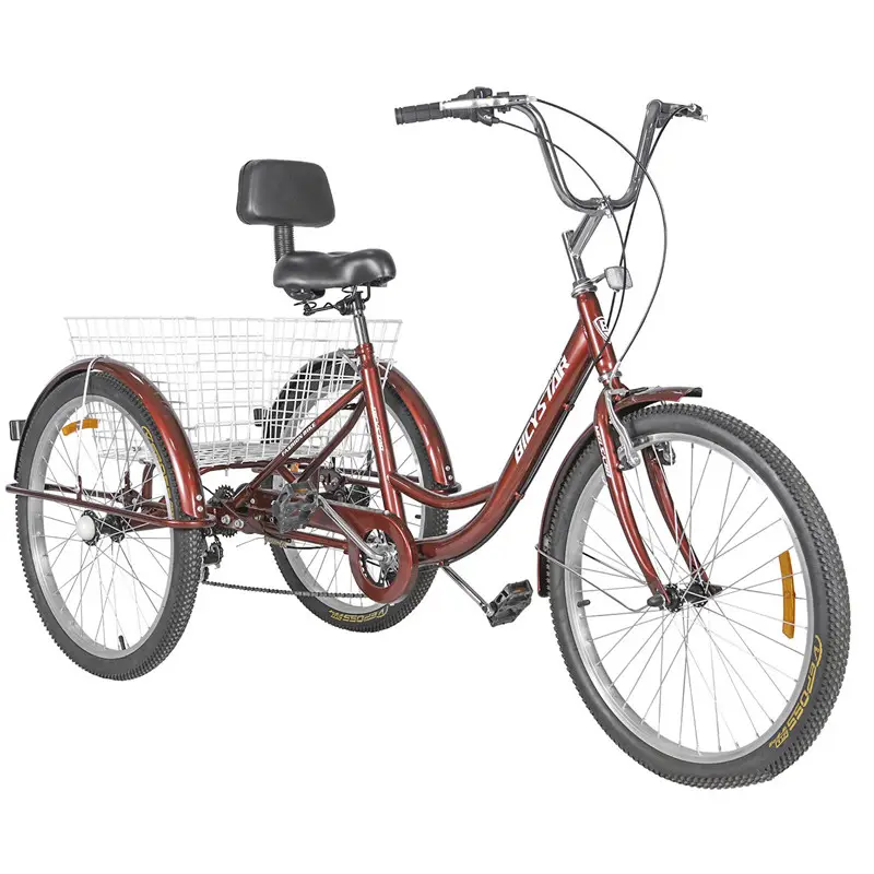 Складной трехколесный велосипед для взрослых с грузовым ящиком, трехколесный бензиновый трехколесный велосипед для взрослых