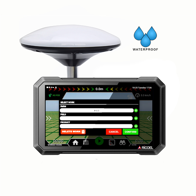 7 אינץ Waterproof GNSS חקלאות חקלאות תצוגת GPS ניווט הנחיות טרקטור