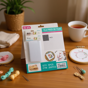 Tela per ricamo a punto croce Ilan 50x75 cm 14 ct per lavori artigianali - Product Image 2