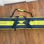 Échantillon gratuit Sac de snowboard imperméable Convient pour 2 pièces de ski et de bottes Sac de ski rembourré avec roues pour les voyages en avion avec sangle - Product Image 4