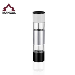 Moulin à poivre manuel créatif en forme de cylindre avec couvercle en plastique transparent pour une utilisation en cuisine - Product Image 3