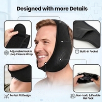Compresse Chaude et Froide Ajustable Personnalisée pour Soulager les Douleurs de la Mâchoire, de la Tête, du Menton et du Visage (Dents de Sagesse et ATM) - Compresse de Glace en Polyester et Coton