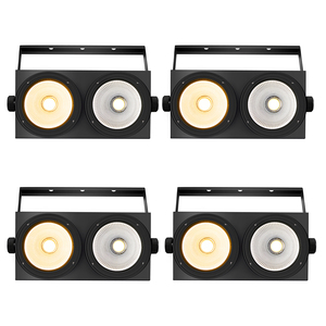 Faro LED COB da 200W, 2x100W, per illuminazione scenica, bianco freddo e caldo 2in1, LED COB, DMX, per DJ, feste, matrimoni, luci follow spot - Product Image 1