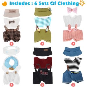 Dollbie Kawaii Outfit Collection <b>6</b> <b>Sets</b> <b>of</b> Fashion Dress Replacement for 17cm Plush Dolls Made From <b>Glass</b> PVC Material 3 Years - Product Image 5