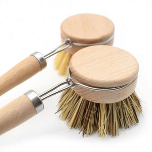 Replacement Kitchen Dish Pot Washing <b>Brush</b> Sisal Bristle <b>Scrub</b> <b>Brush</b> - Product Image 5