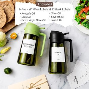 <span class=keywords><strong>2025</strong></span> 2 в 1 470 мл 160z портативная кухонная стеклянная бутылка для приготовления масла распылитель тумана и распылитель оливкового масла с носиком - Product Image 6