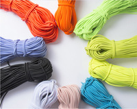 Stock Polyester Spandex Corde Élastique Vêtements Sac Cap String Cordon Élastique 1mm ~ 3mm Cordon Élastique Rond