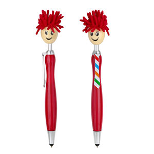Offre Spéciale multifonctionnel en plastique 2-en-1 mignon clic Mophead <span class=keywords><strong>stylo</strong></span> à <span class=keywords><strong>bille</strong></span> avec stylet Logo pour écrans tactiles tablette <span class=keywords><strong>universelle</strong></span> - Product Image 6