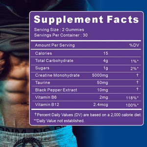 Suppléments de bonbons à la créatine personnalisables en gros croissance musculaire gommes à augmenter l'énergie - Product Image 3