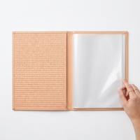 Porte-menu A4 en PU tissé texturé avec pochettes insérables pour restaurants, cafés et hôtels