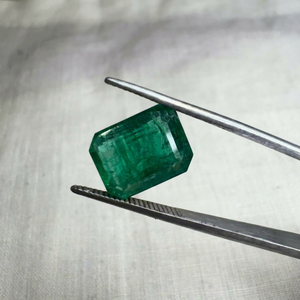 Émeraude naturelle zambienne de 4,33 carats, taille octogonale, pierre précieuse verte facettée pour bague, pendentif, bijoux, vente en gros - Product Image 1
