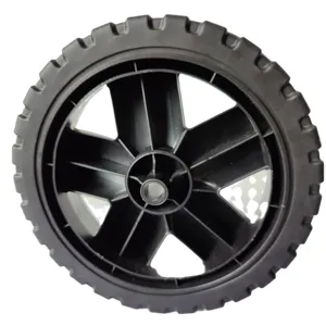 6 7 8 Inch Plastic PVC Tire Wheels For Lawn Mower Pull Golf Utility Folding Cart Wagon Spreader