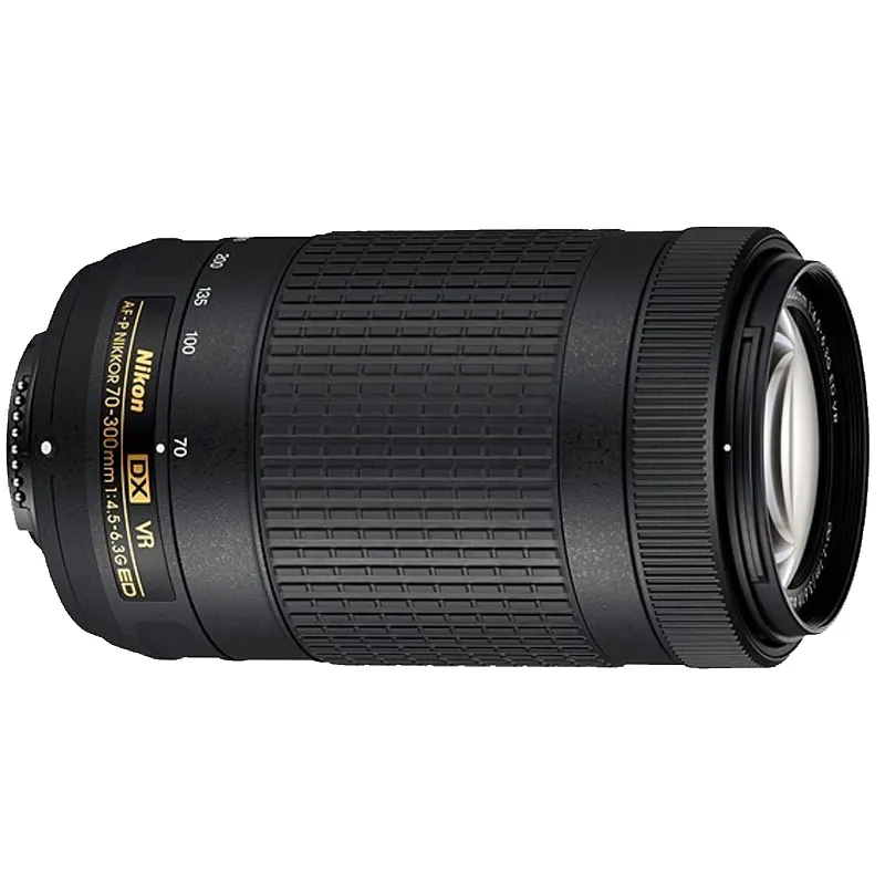 Kamera merek bekas asli kualitas tinggi lensa zoom anti-guncang HD 70-300mm f/4.5-6.3G LED VR