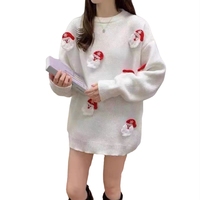 Pull de Noël d'hiver pour femmes, pull-over à manches longues et col ras du cou pour paresseux.