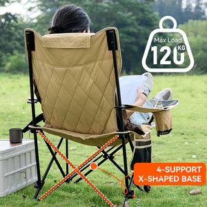Chaise pliante en aluminium sur mesure pour l'extérieur, chaise de plage portable, chaise inclinable de luxe, robuste - Product Image 6
